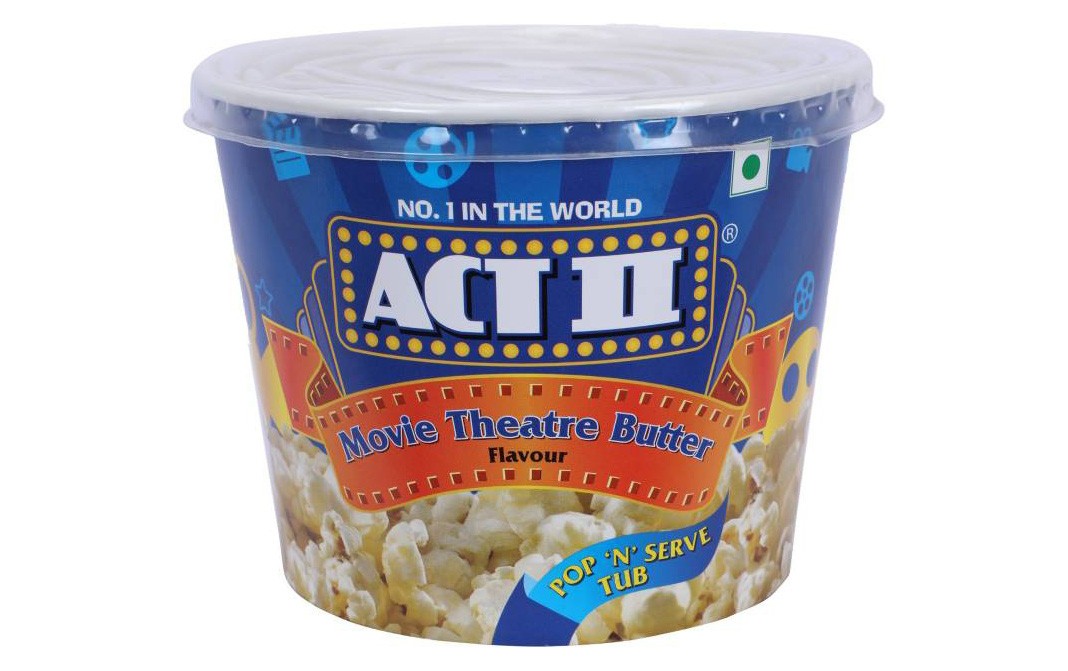 Act II Movie Theatre Butter Flavour Pop "N" Serve Popcorn   Tub  130 grams
